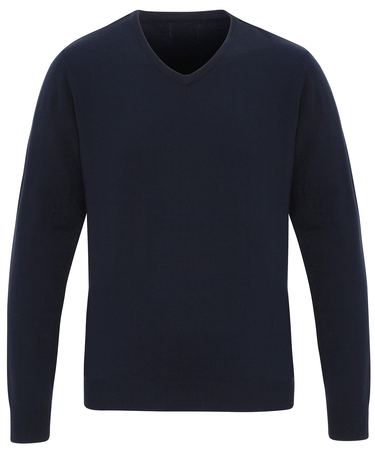 Essential acrylic v-neck sweater | navy
