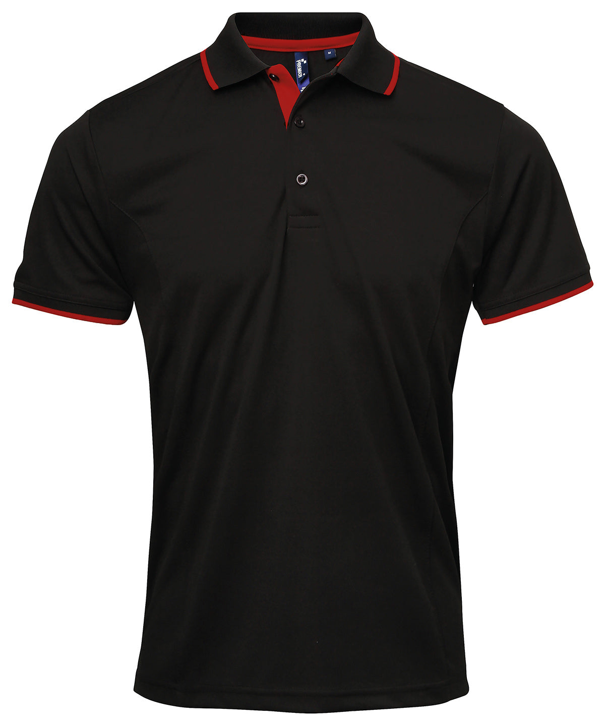 Contrast Coolchecker® polo | Black/Red