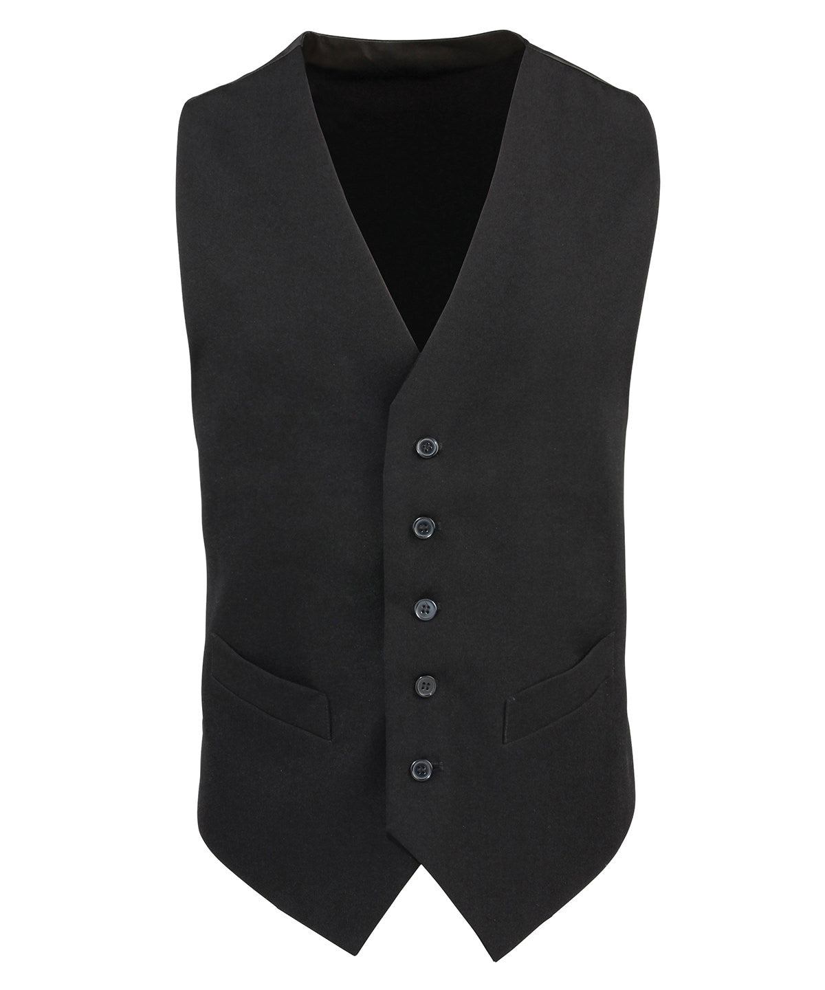 Lined polyester waistcoat | Black