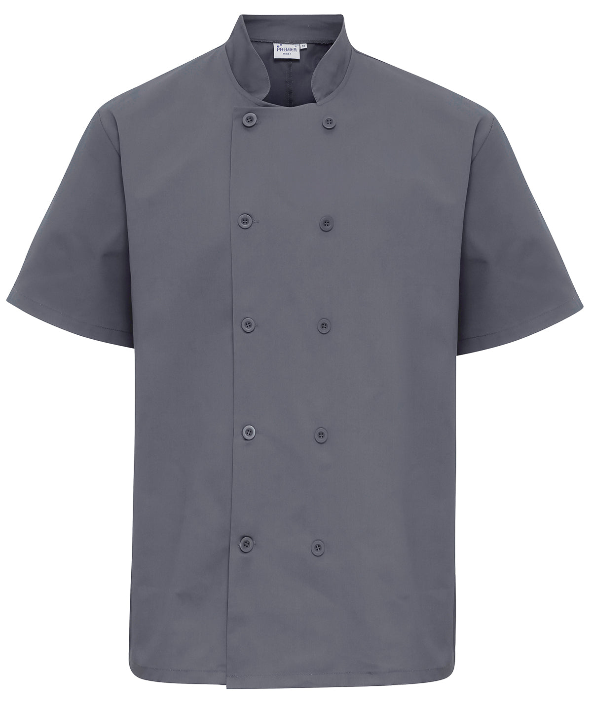 Short sleeve chefs jacket | steel