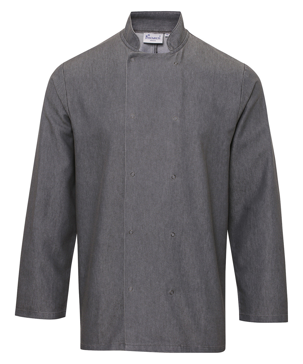 Denim chefs jacket | grey denim