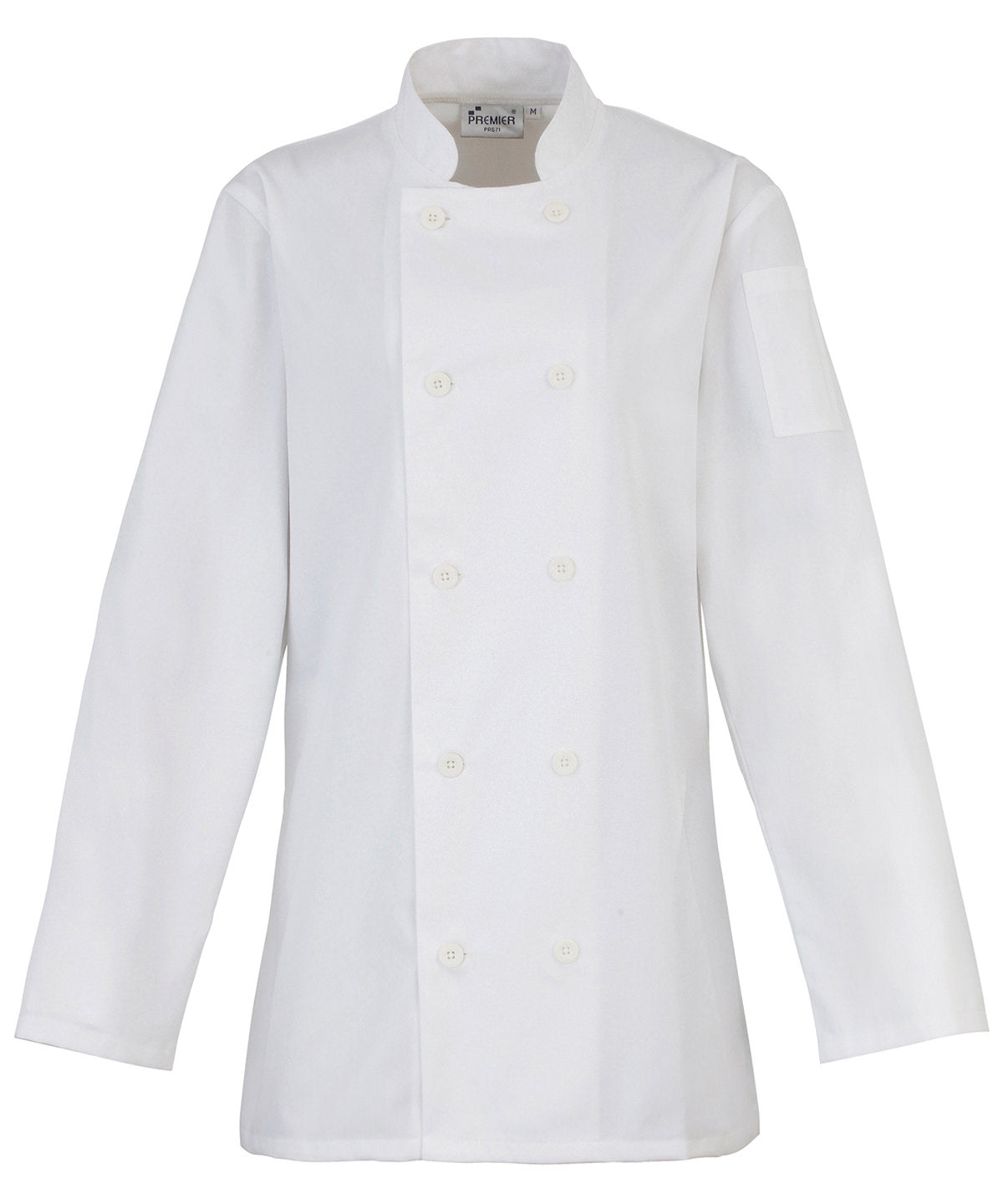 Womens long sleeve chefs jacket | White