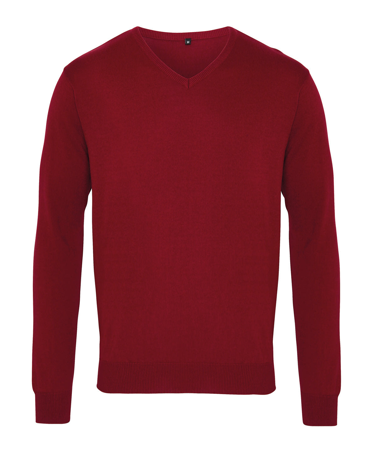 V-neck knitted sweater | burgundy