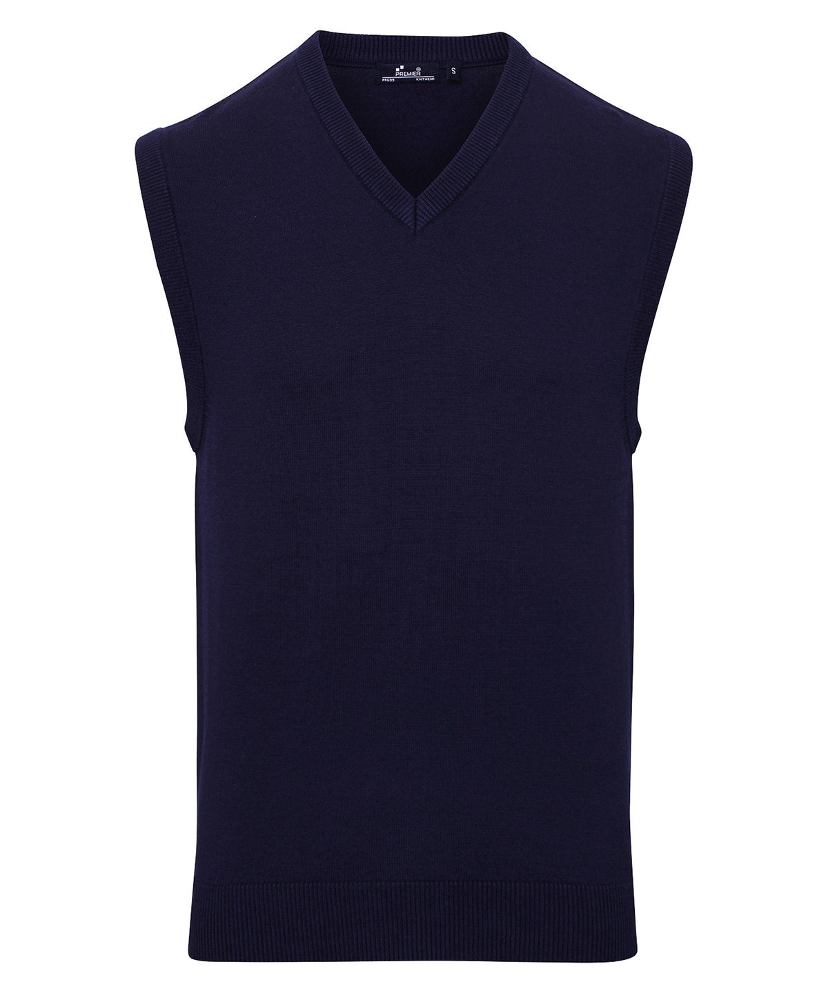 Sleeveless knitted sweater | navy