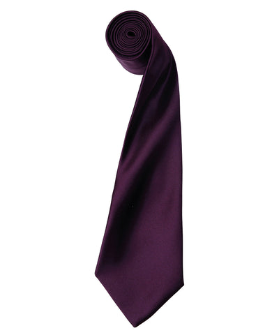Colours satin tie | aubergine