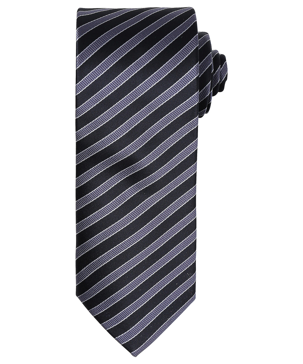 Double stripe tie | Black/Dark Grey