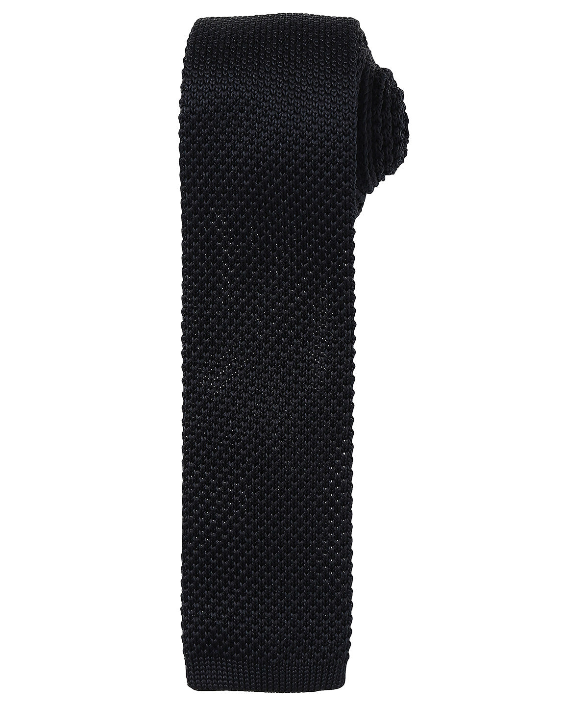 Slim knitted tie | Black