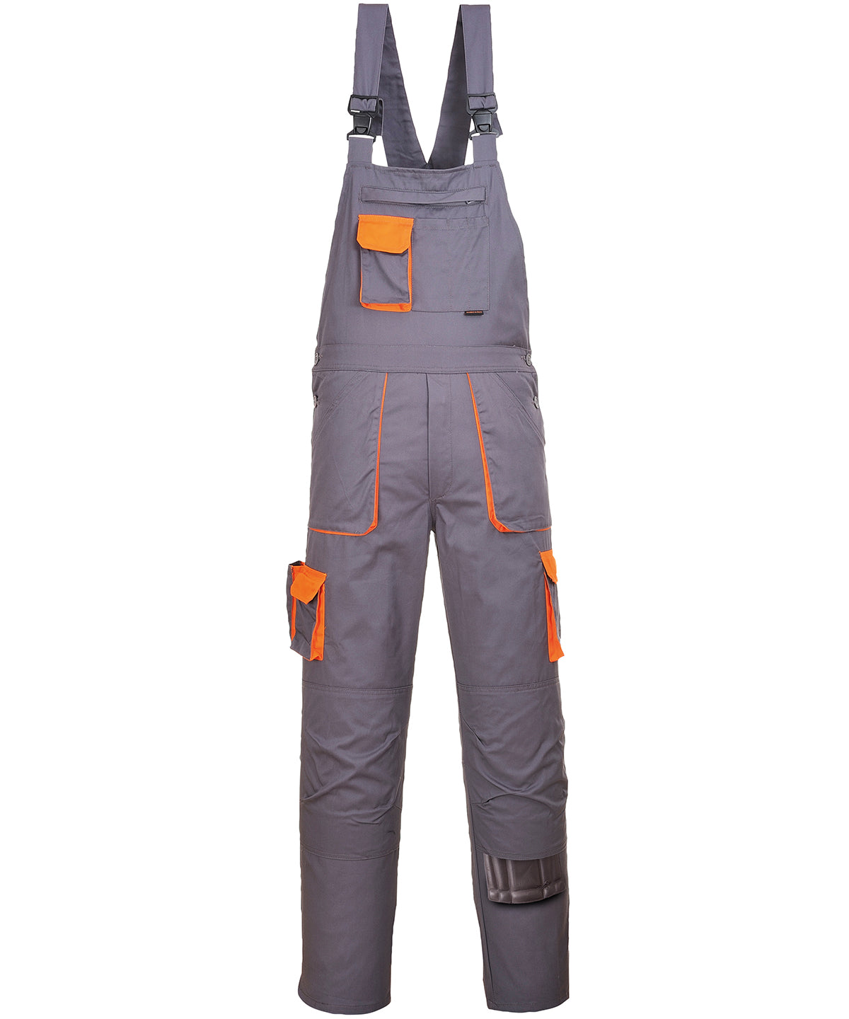 Portwest Texo contrast bib and brace (TX12) | Grey/Orange