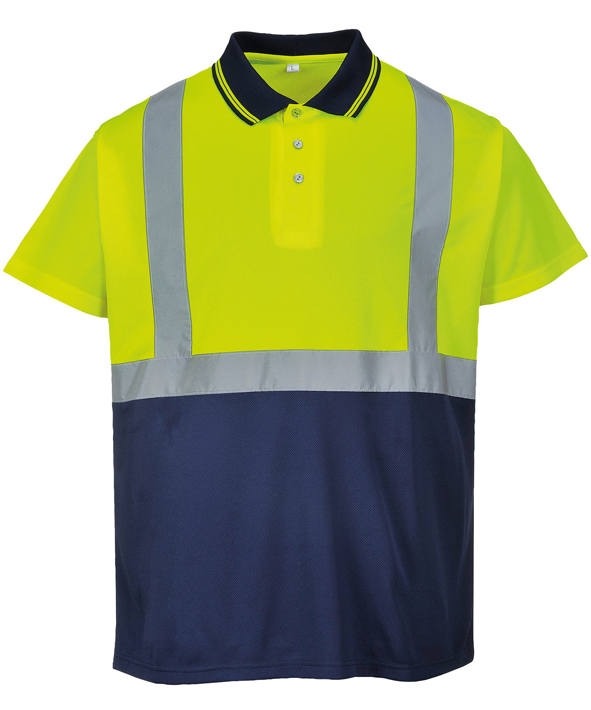 Two-tone polo (S479) | Yellow/Navy