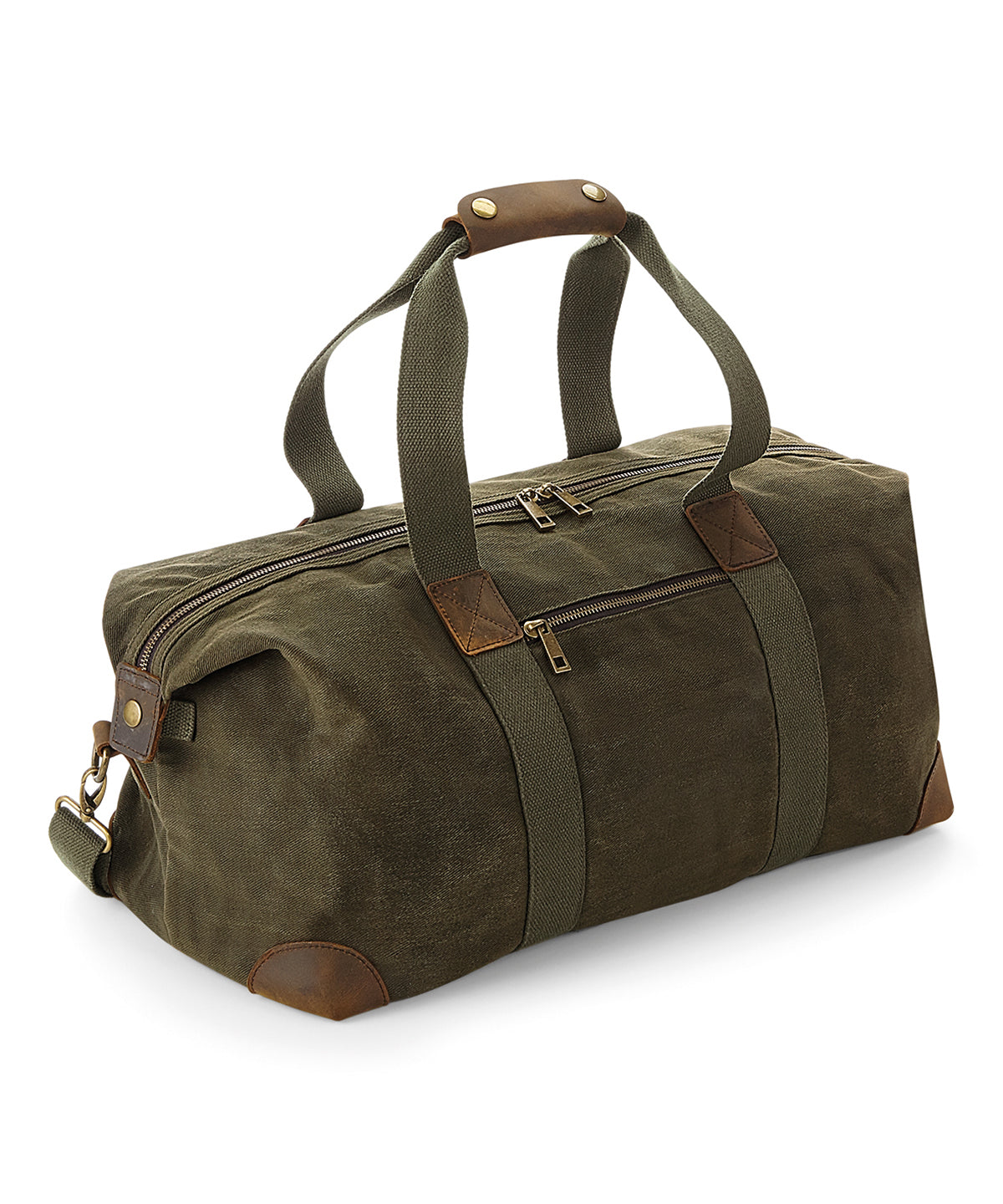 Heritage waxed canvas holdall | olive green