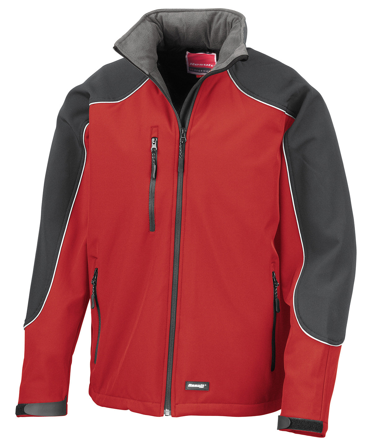Hooded softshell jacket | red/black