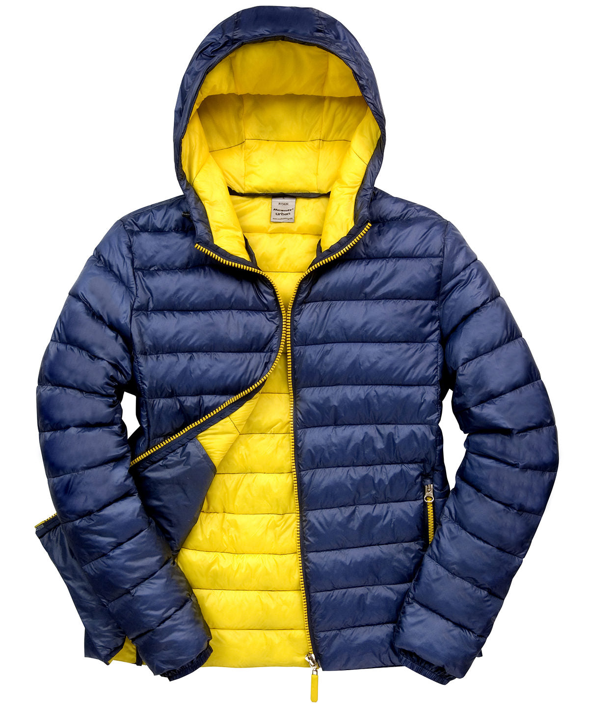 Urban snow bird hooded jacket | navy/yellow