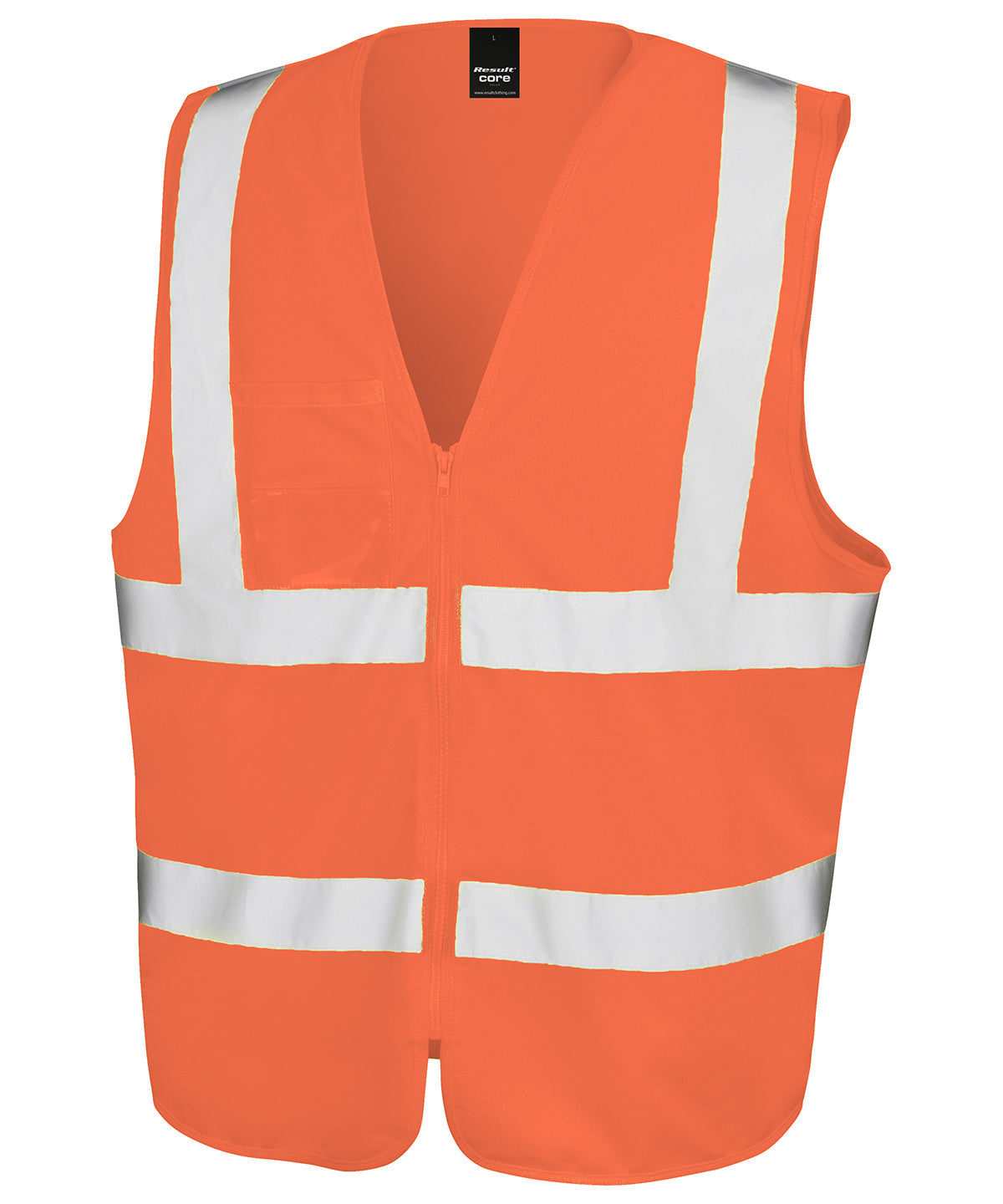 Core zip ID safety tabard | Orange