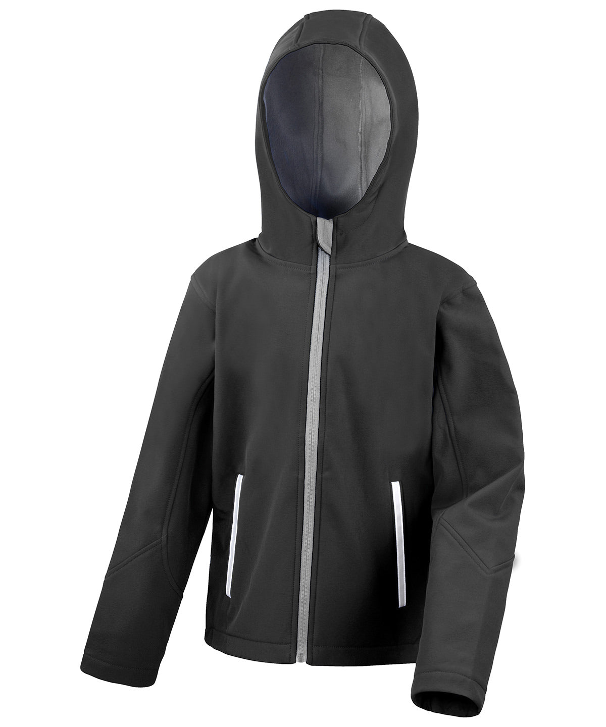 Core junior TX performance hooded softshell jacket | black/grey