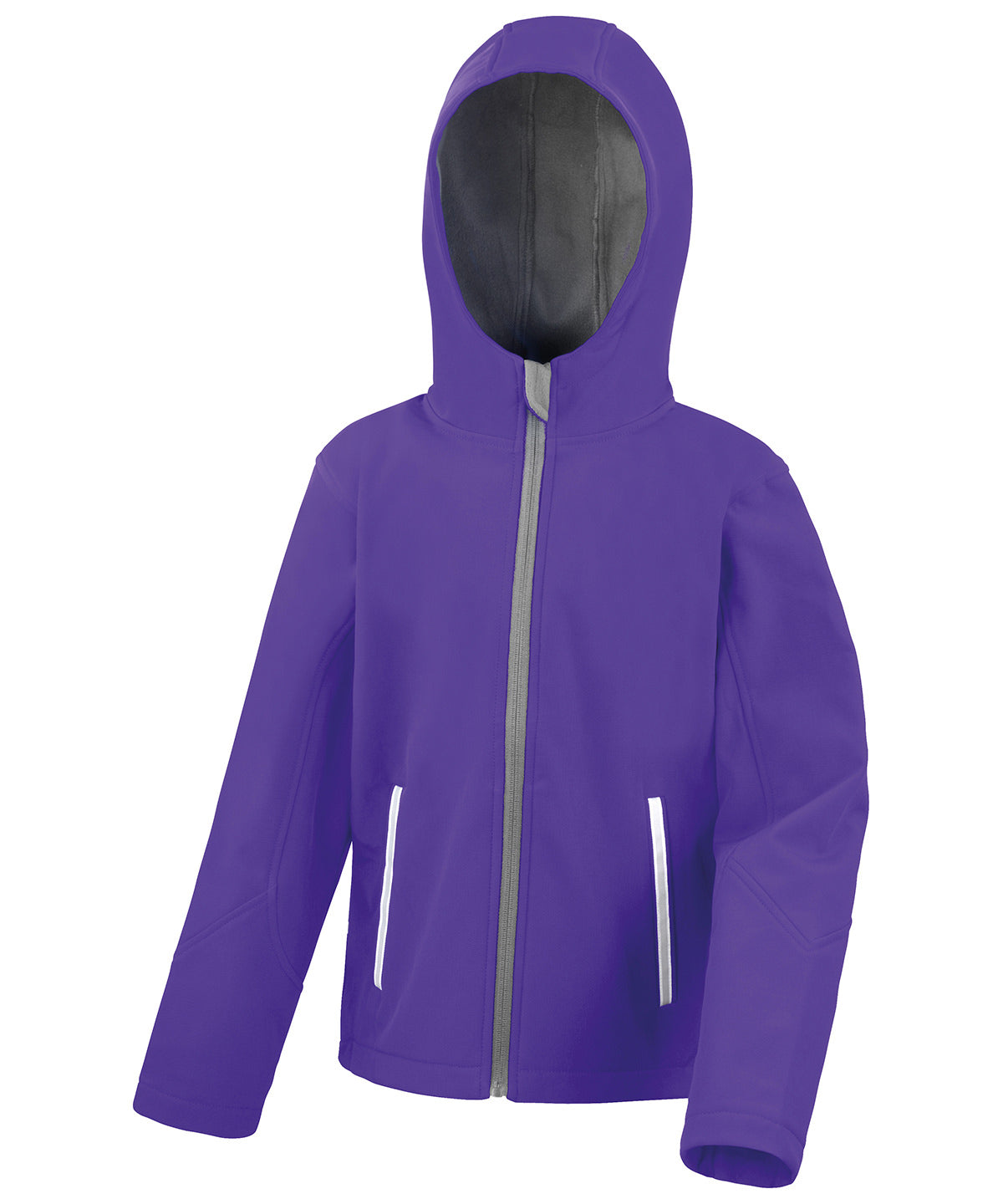 Core junior TX performance hooded softshell jacket | purple/grey