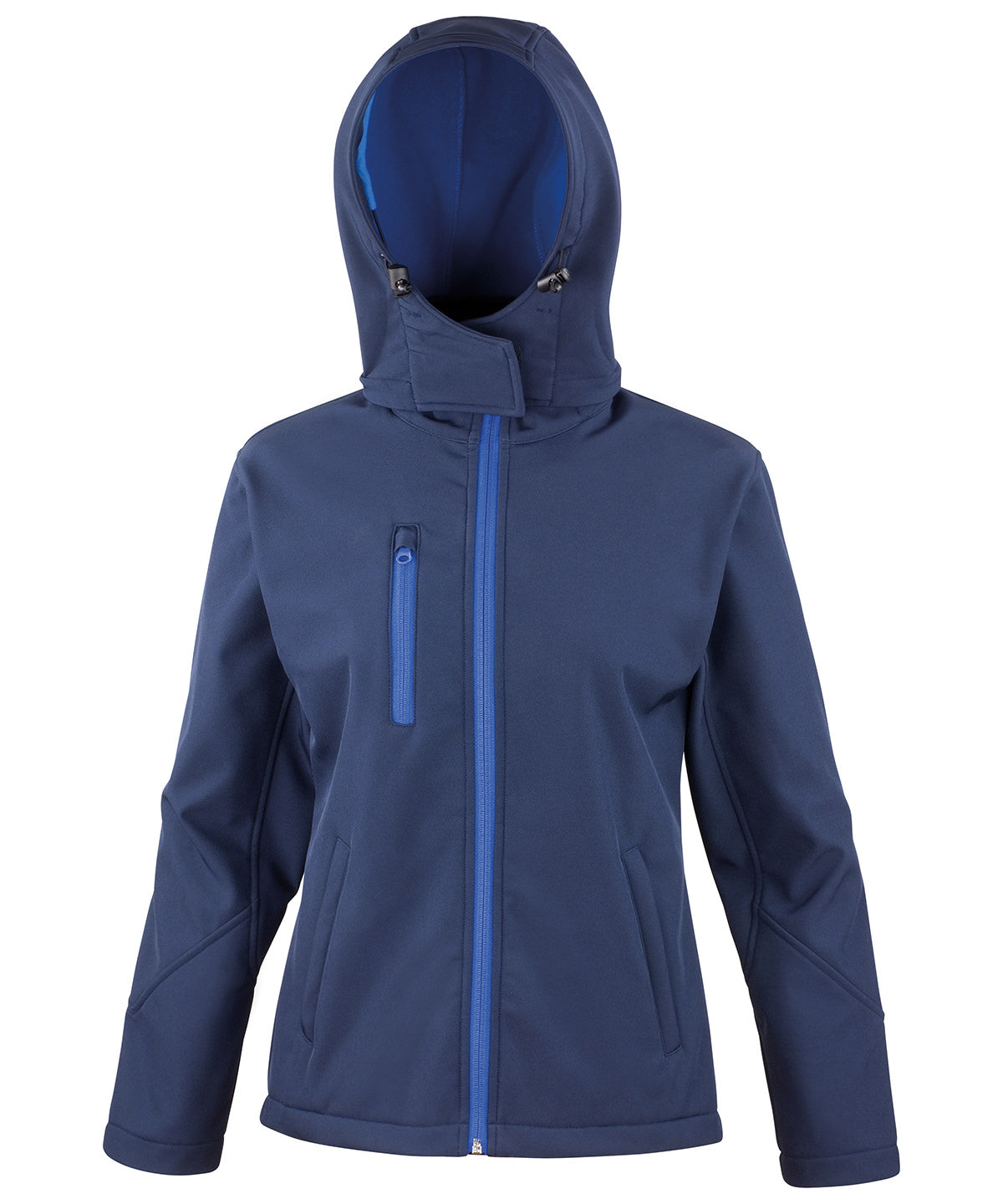 Womens Core TX performance hooded softshell jacket | navy/royal