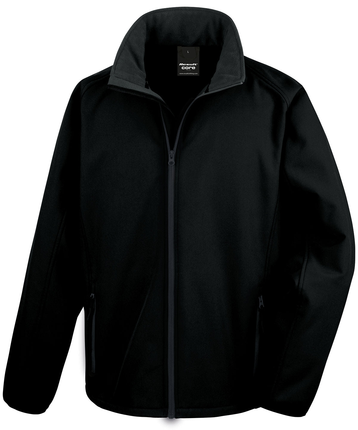 Core printable softshell jacket | black/black