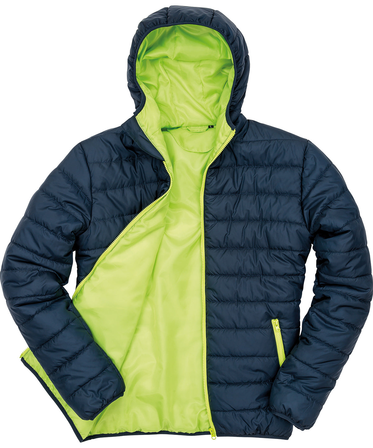 Soft padded jacket | navy/lime