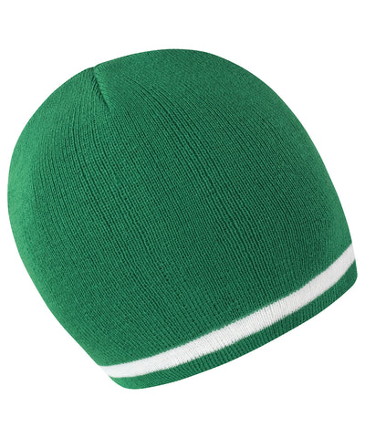 National beanie | emerald/white