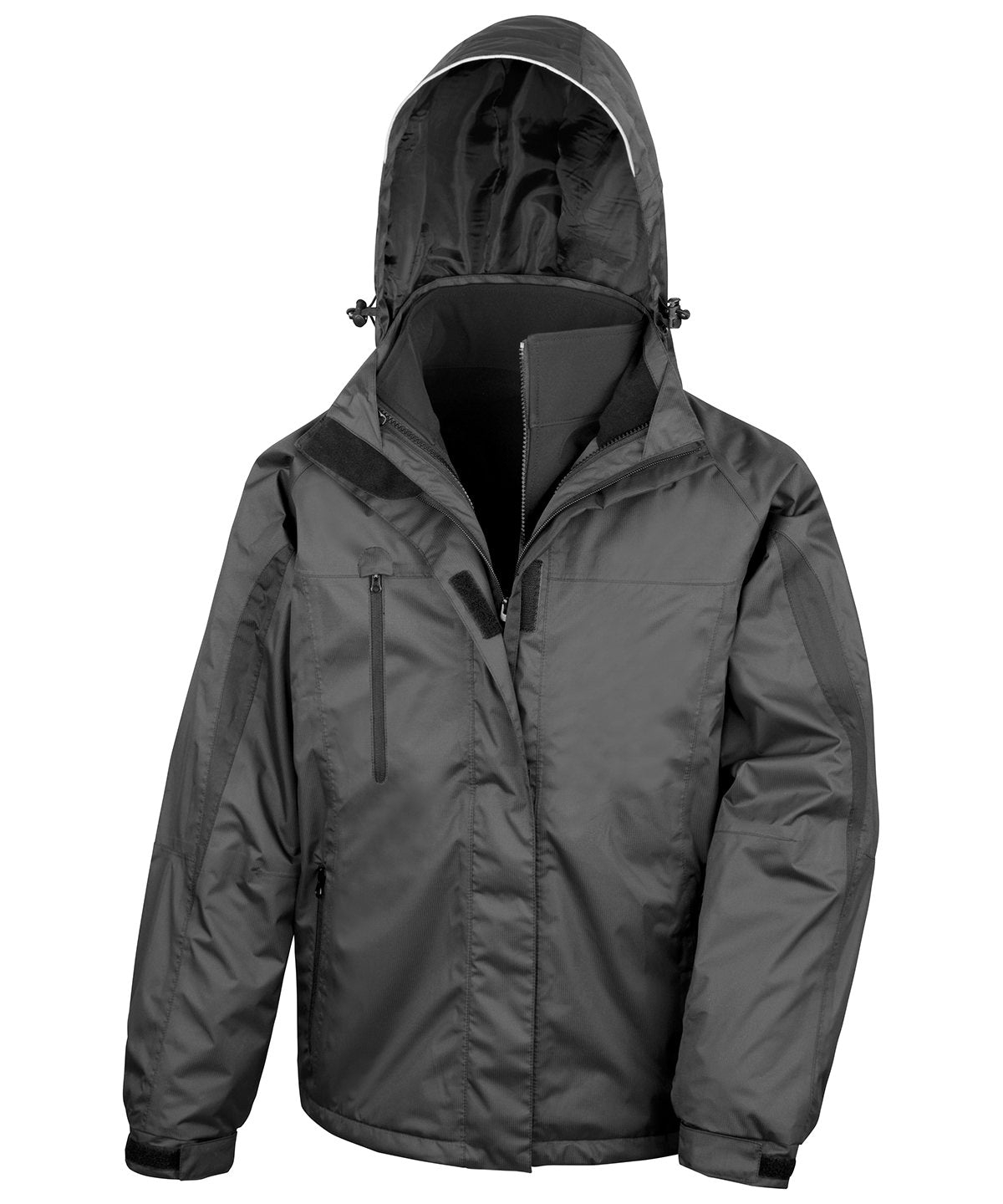 3-in-1 journey jacket with softshell inner | black/black