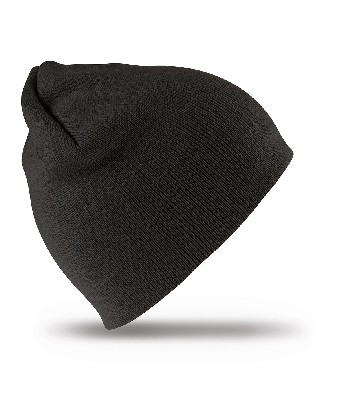 Pull-on soft-feel acrylic hat | Black