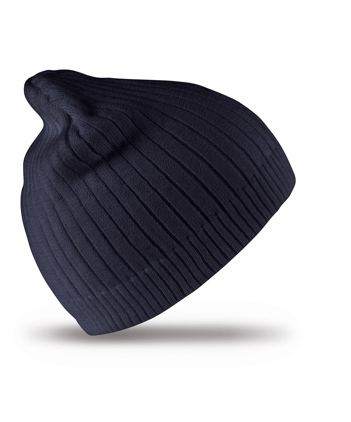 Cotton knitted beanie hat | navy