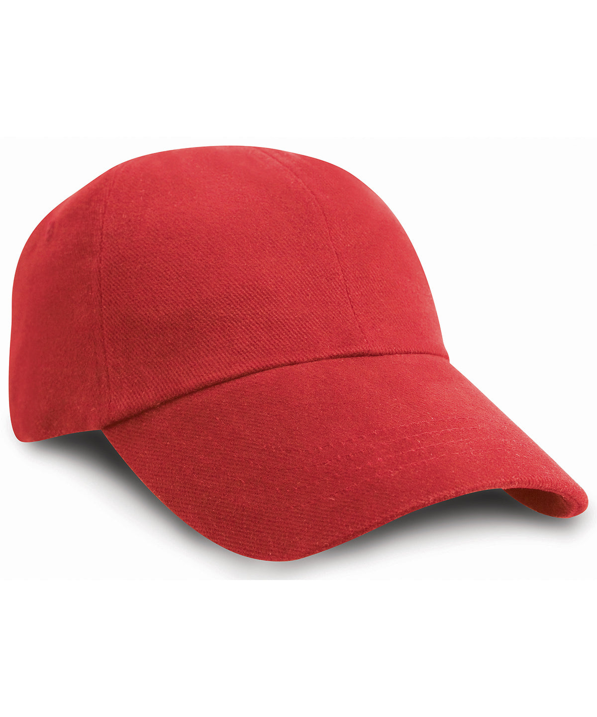 Low-profile heavy brushed cotton cap | red