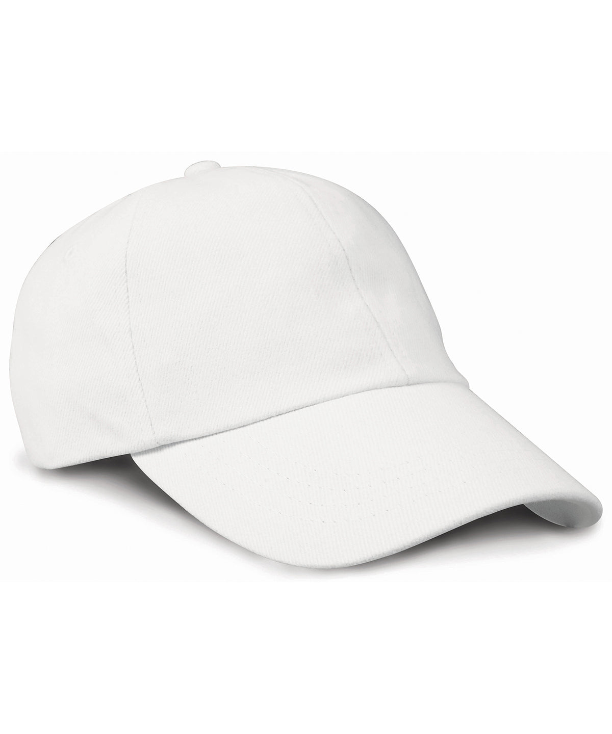 Low-profile heavy brushed cotton cap | white