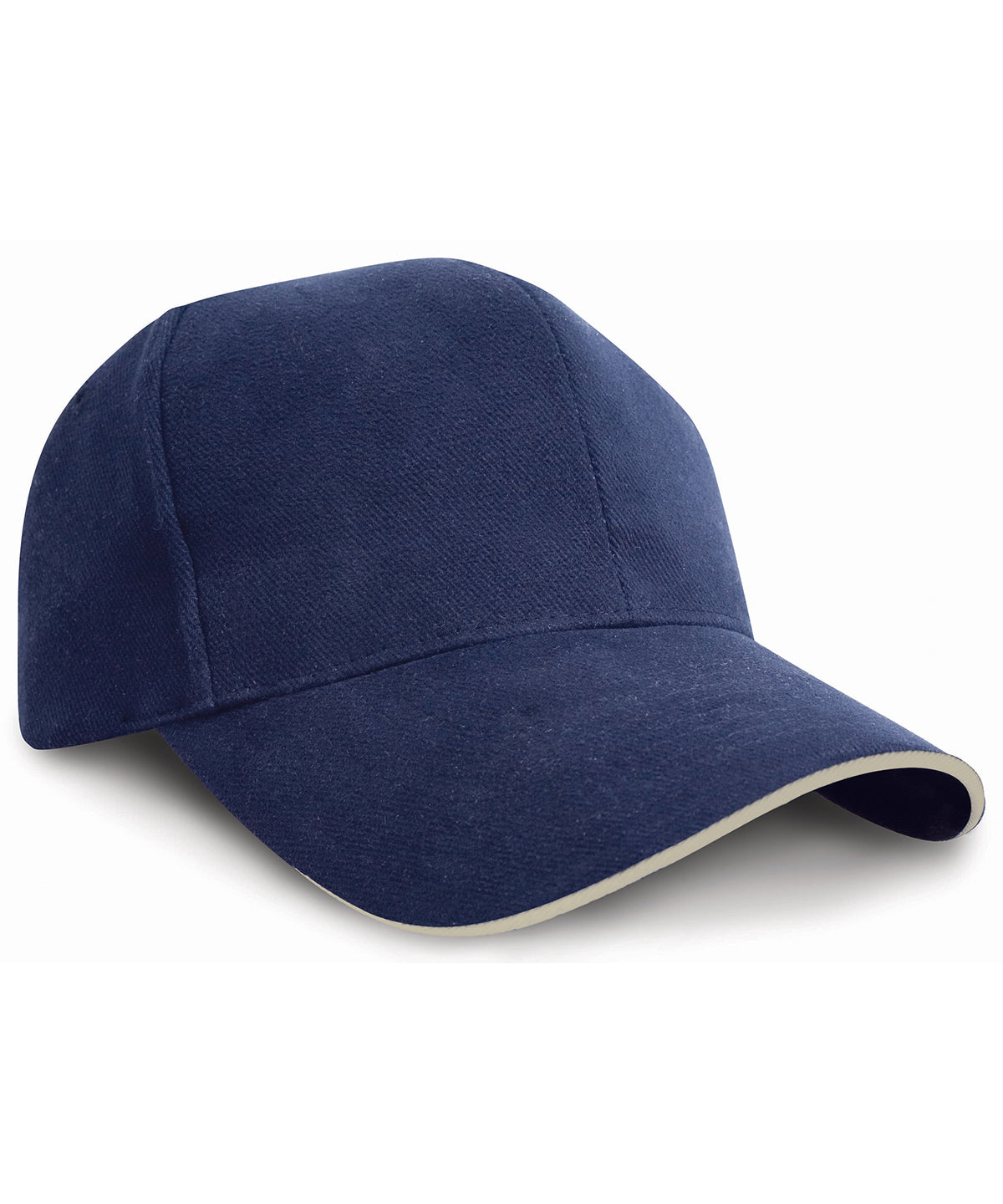 Pro-style heavy cotton cap with sandwich peak | navy/natural