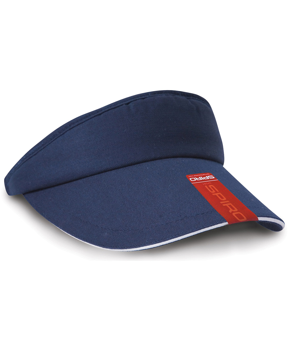 Herringbone sun visor with sandwich peak | navy/white