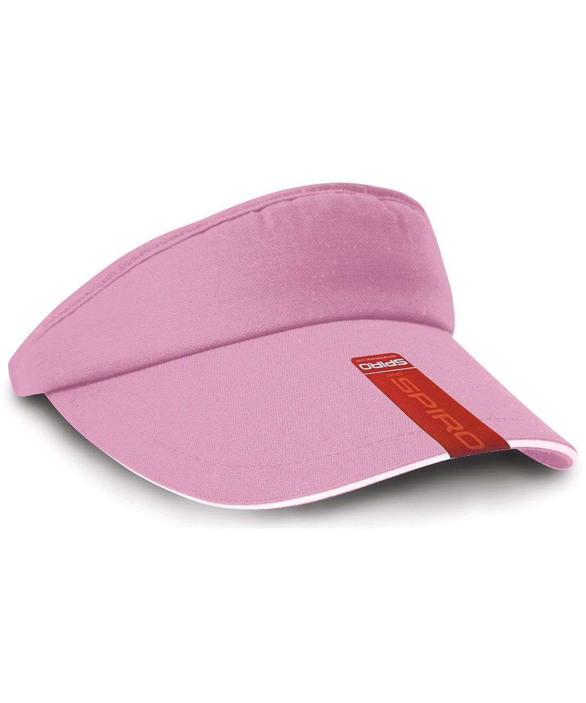 Herringbone sun visor with sandwich peak | pink/white