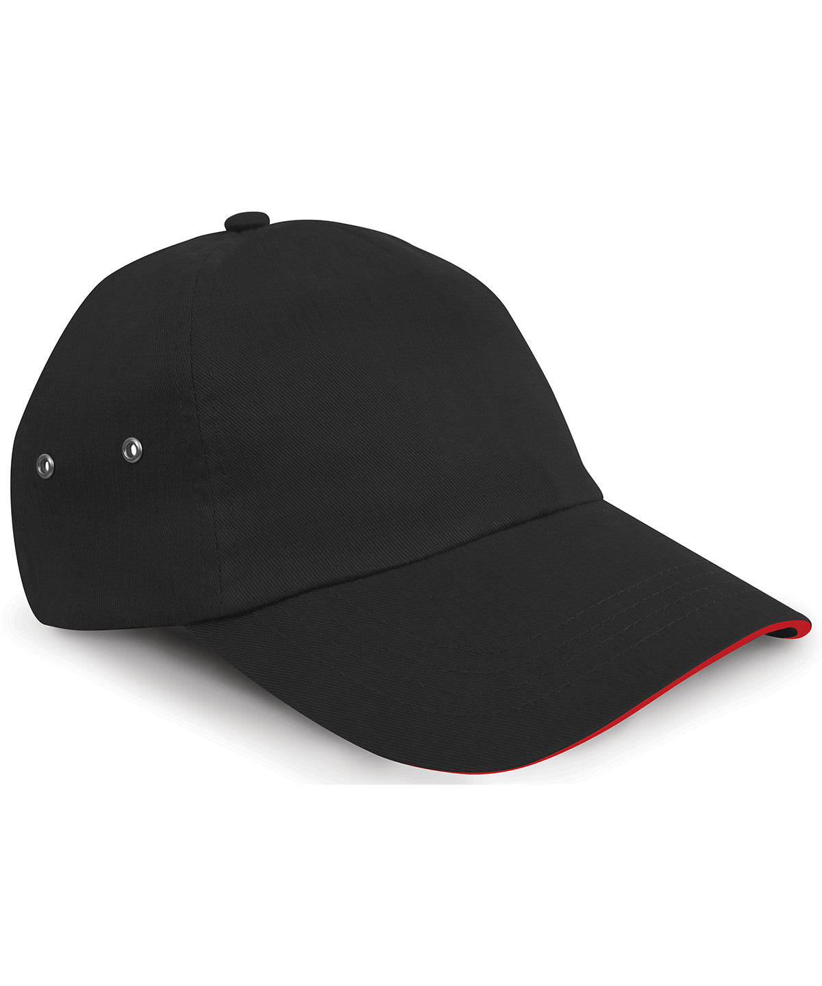 Printers plush cotton 5-panel cap | black/red