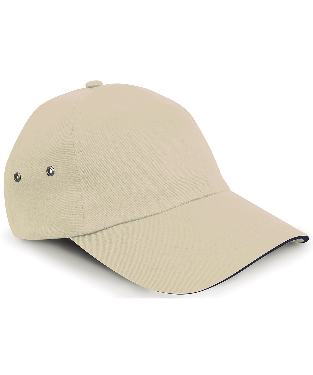 Printers plush cotton 5-panel cap | putty/navy