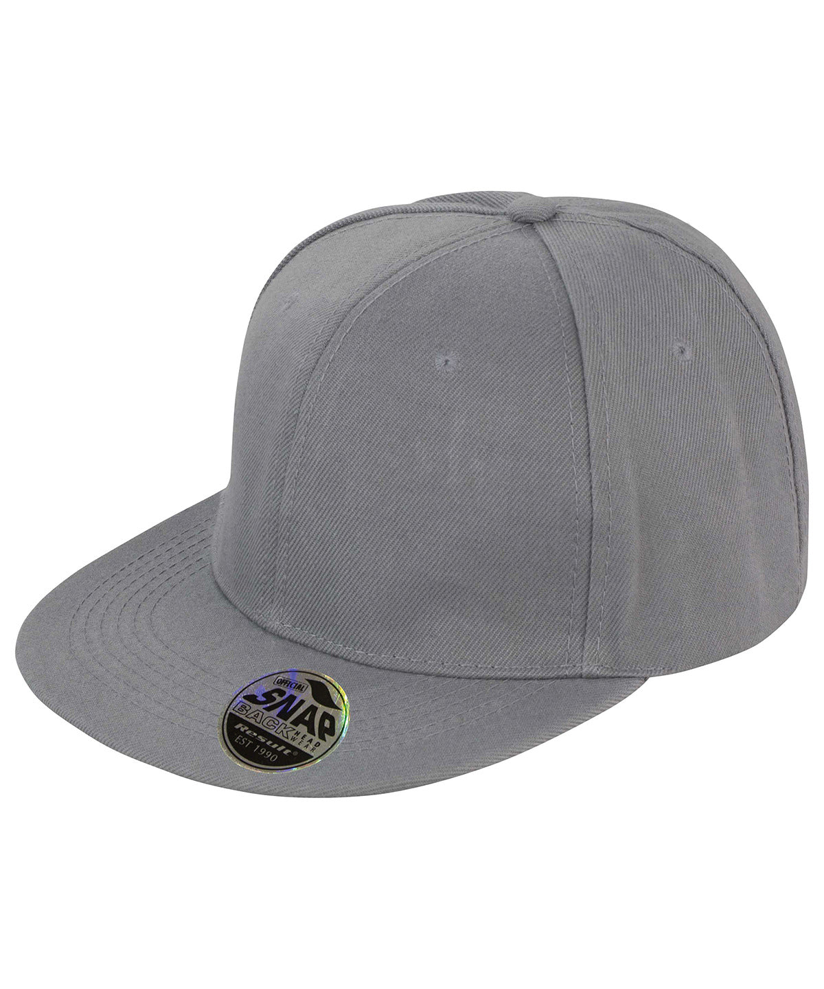 Bronx original flat peak snapback cap | heather grey