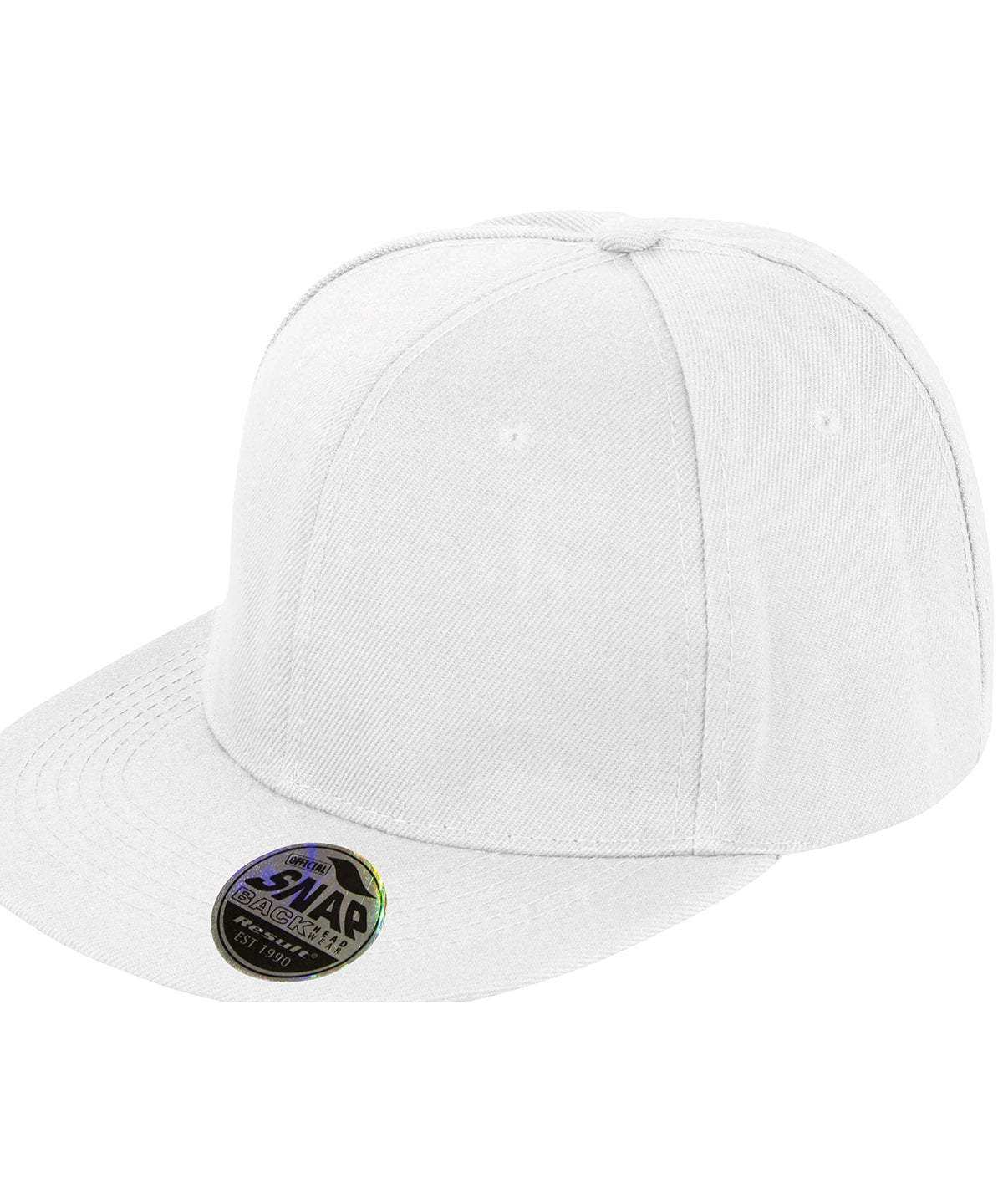 Bronx original flat peak snapback cap | white