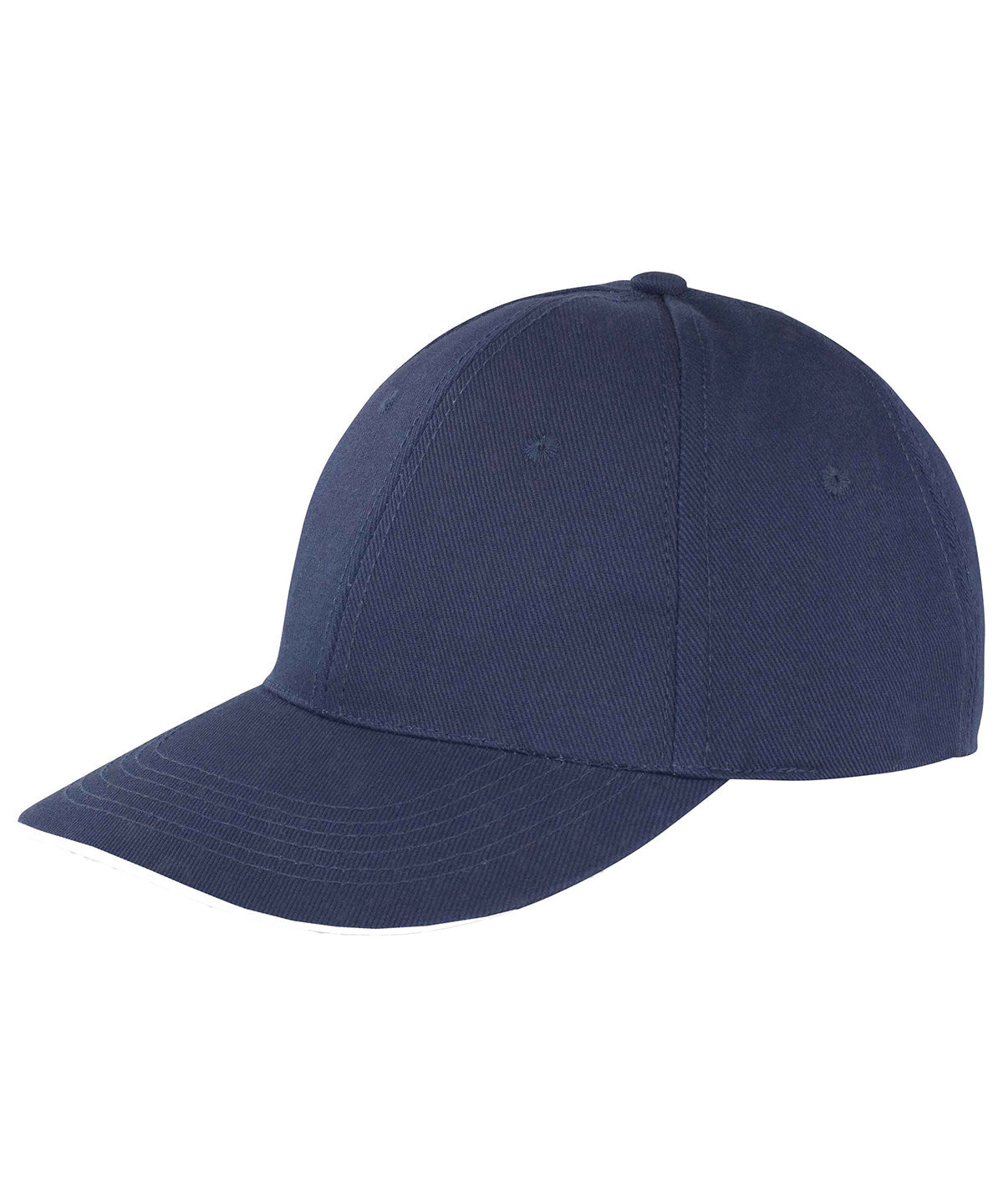 Memphis brushed cotton low-profile sandwich peak cap | navy/white