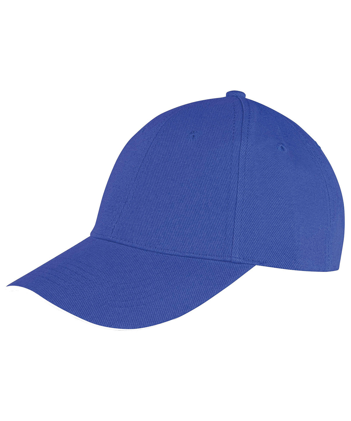 Memphis brushed cotton low-profile sandwich peak cap | Royal/White