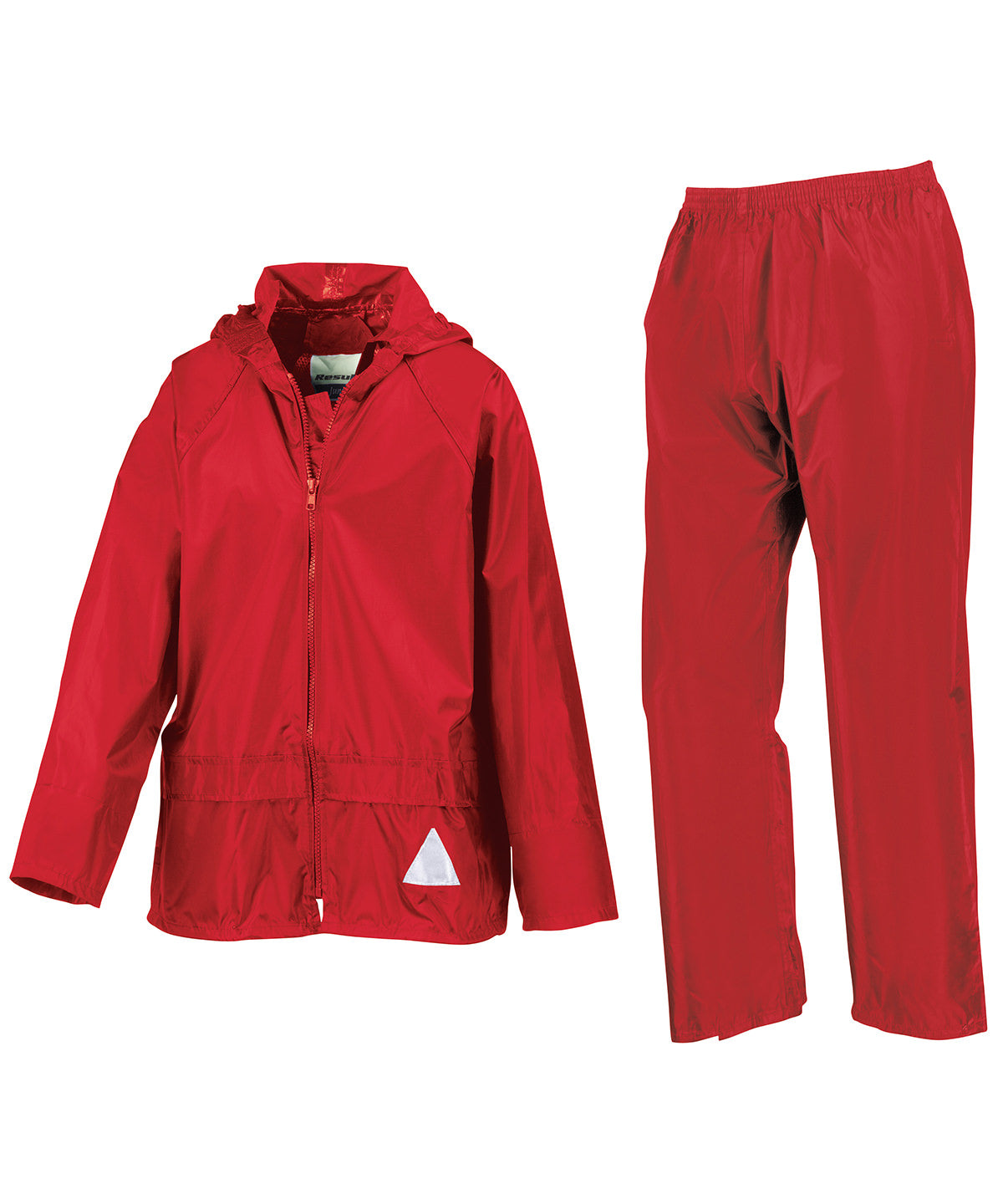 Junior waterproof jacket and trouser set | red