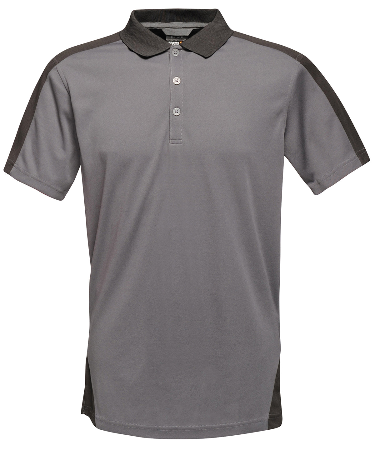 Contrast wicking polo | seal/black