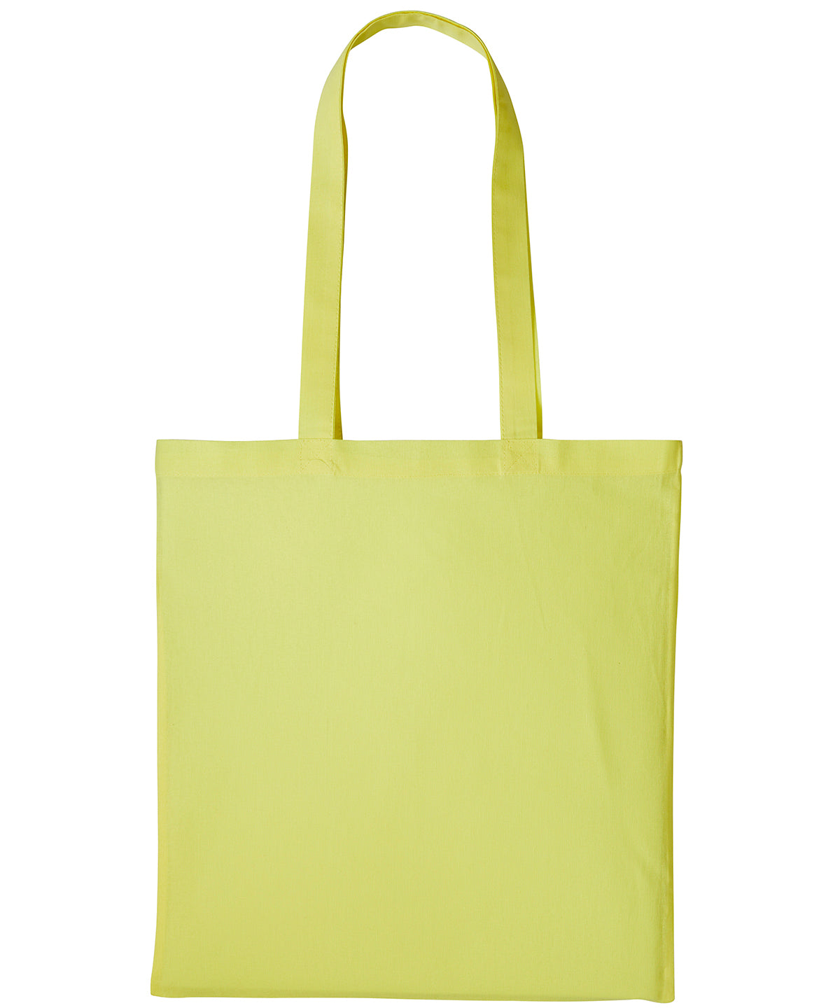 Cotton shopper long handle | pastel lemon