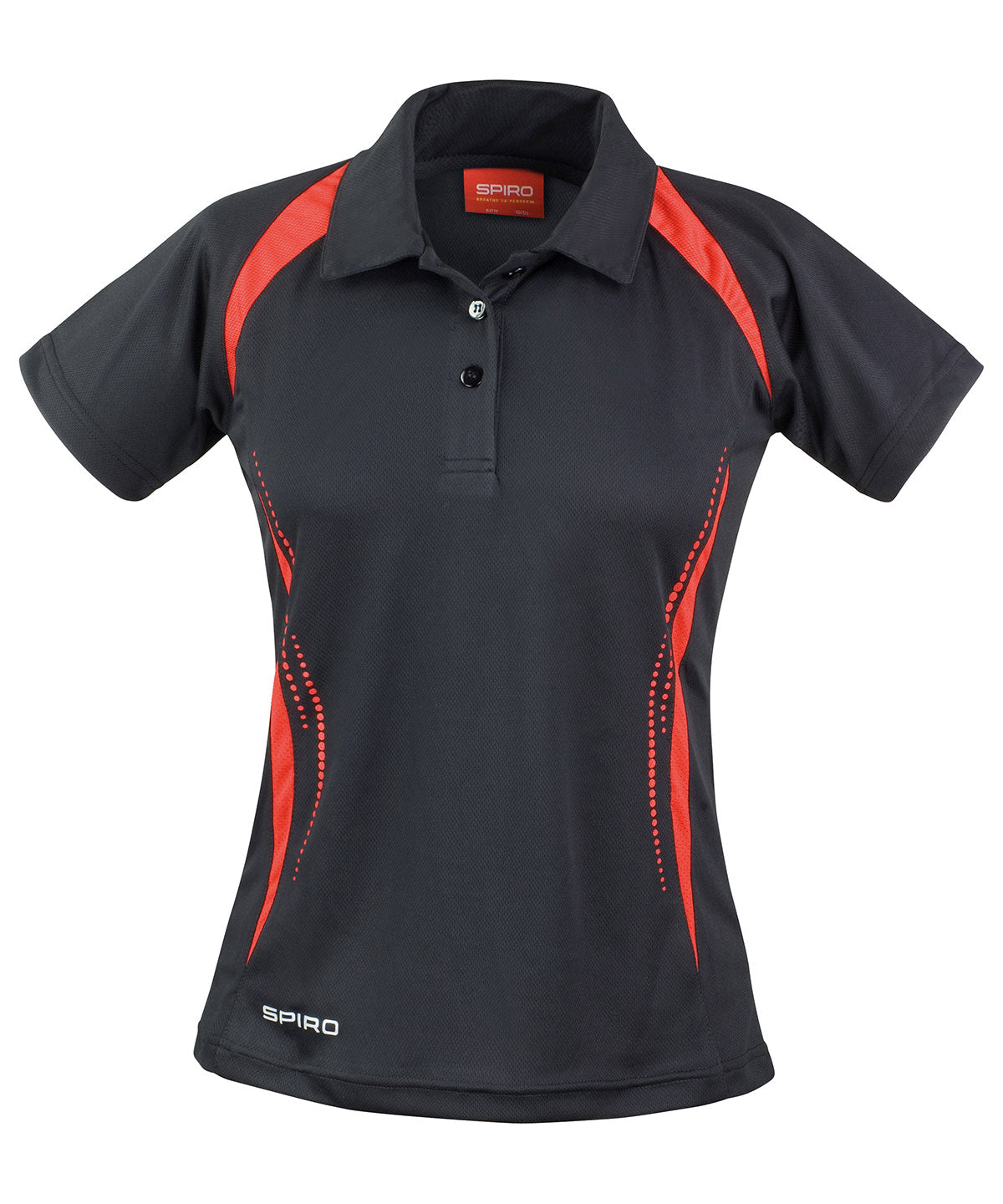 Womens Spiro team spirit polo | black/red