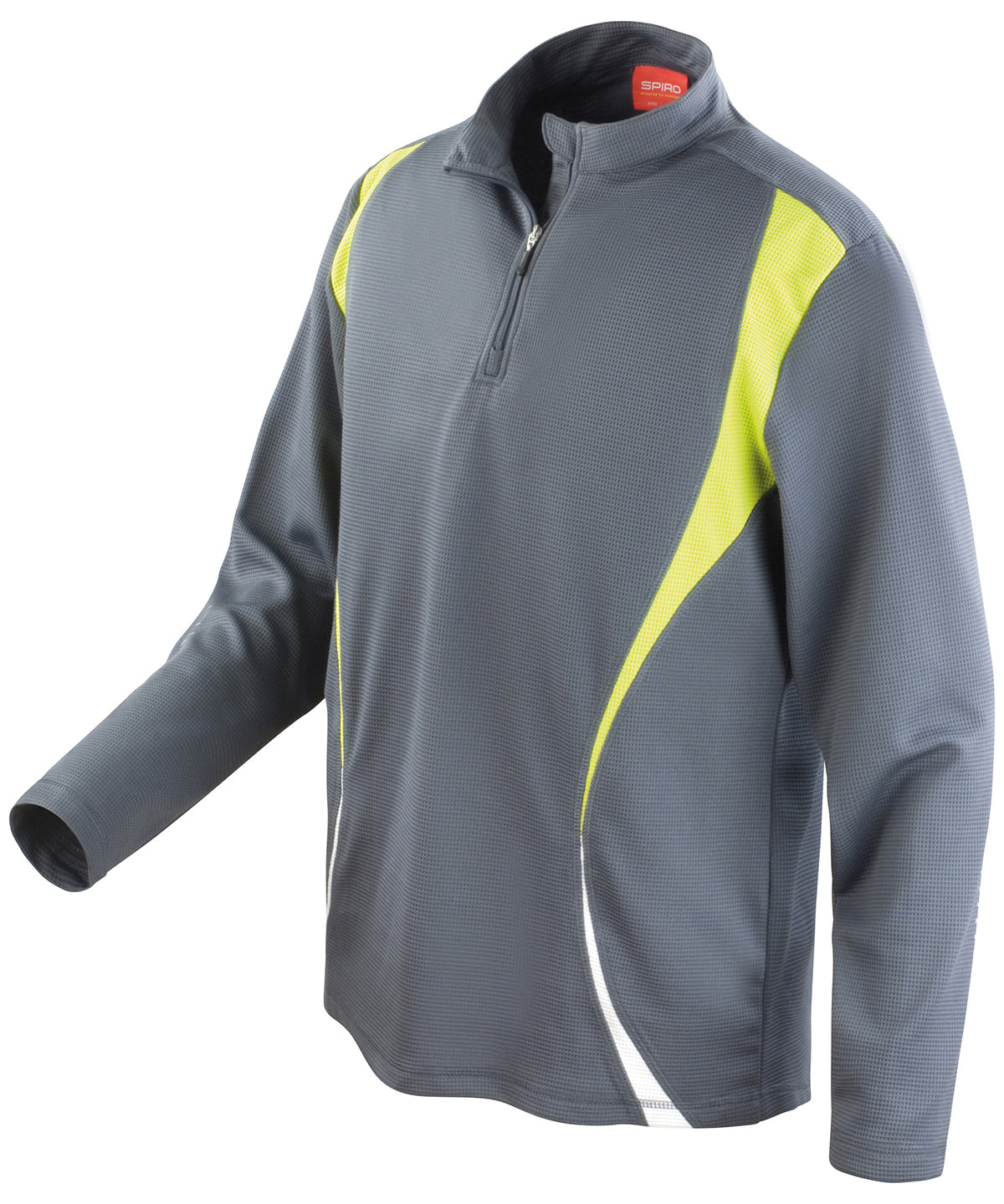 Spiro trial training top | charcoal/lime/white