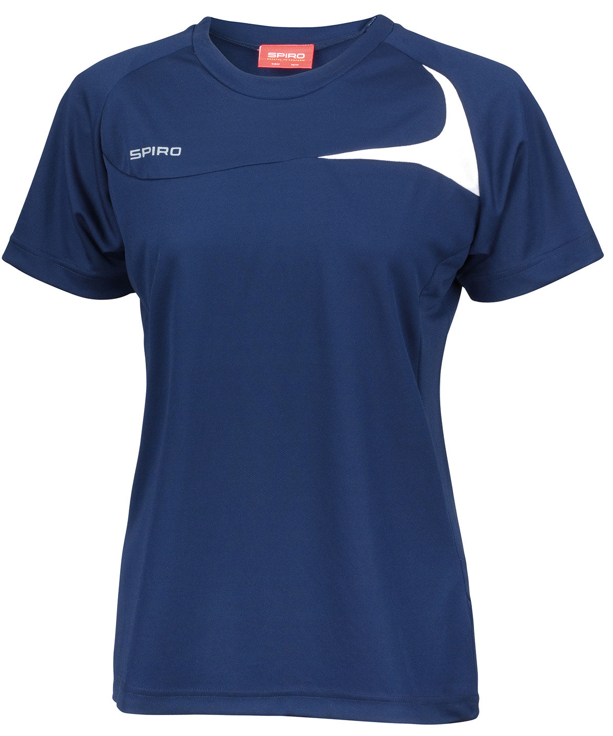 Womens Spiro dash training shirt | navy/white