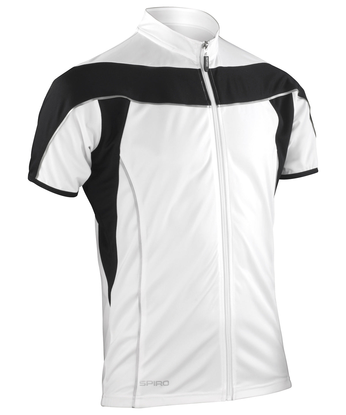 Spiro bikewear full-zip top | white/black