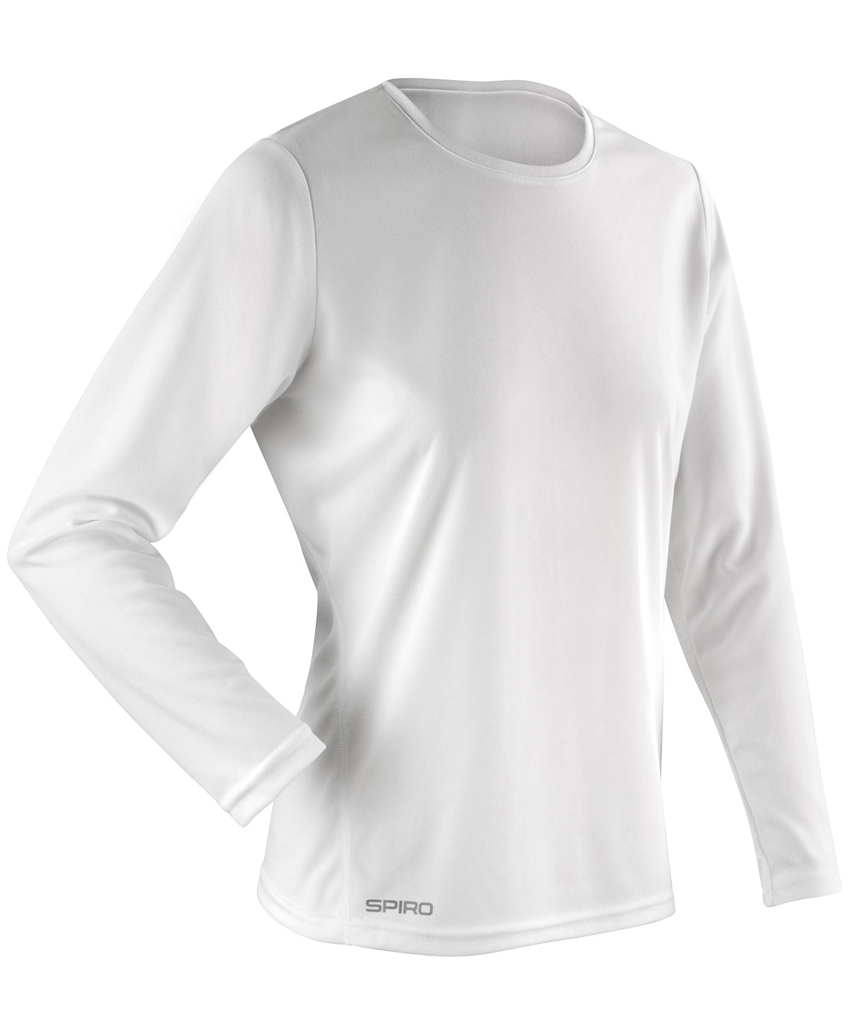 Womens Spiro quick-dry long sleeve t-shirt | white