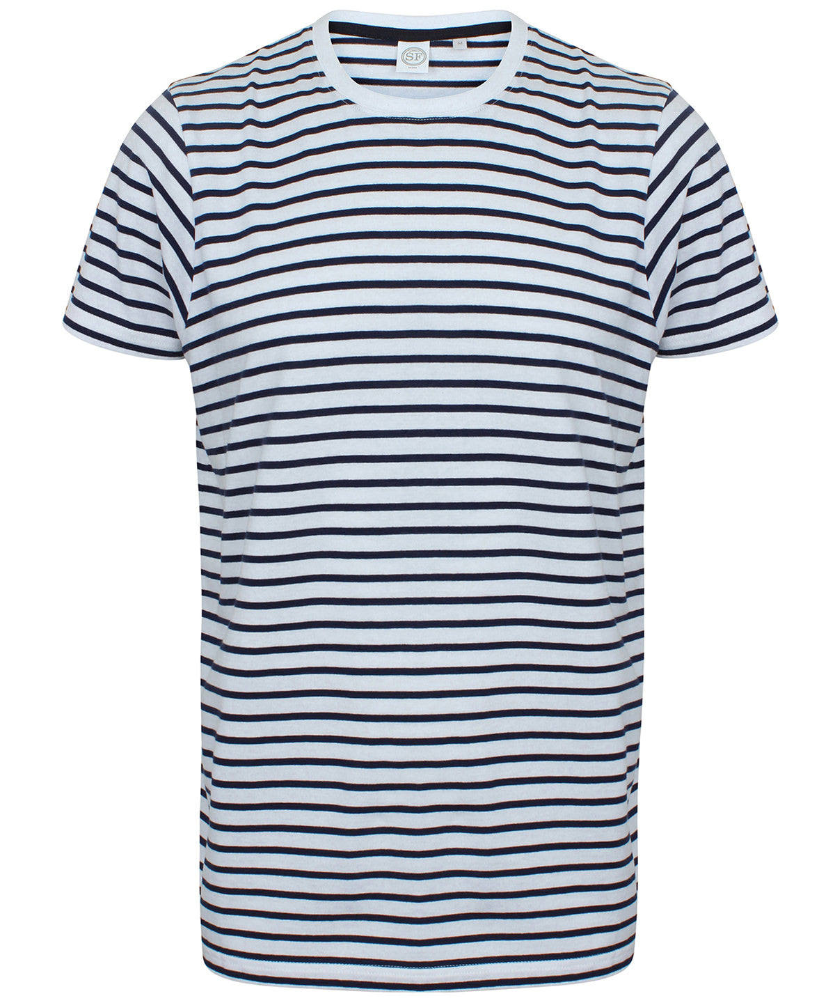 Unisex striped T | white/oxford navy