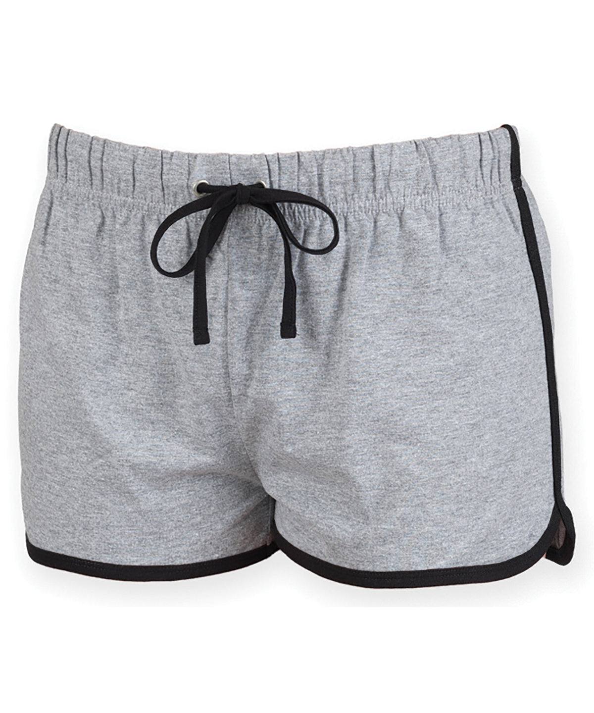 Womens retro shorts | heather grey/black