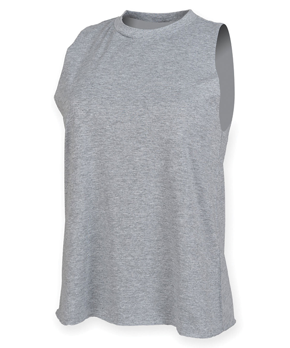 High neck vest | heather grey