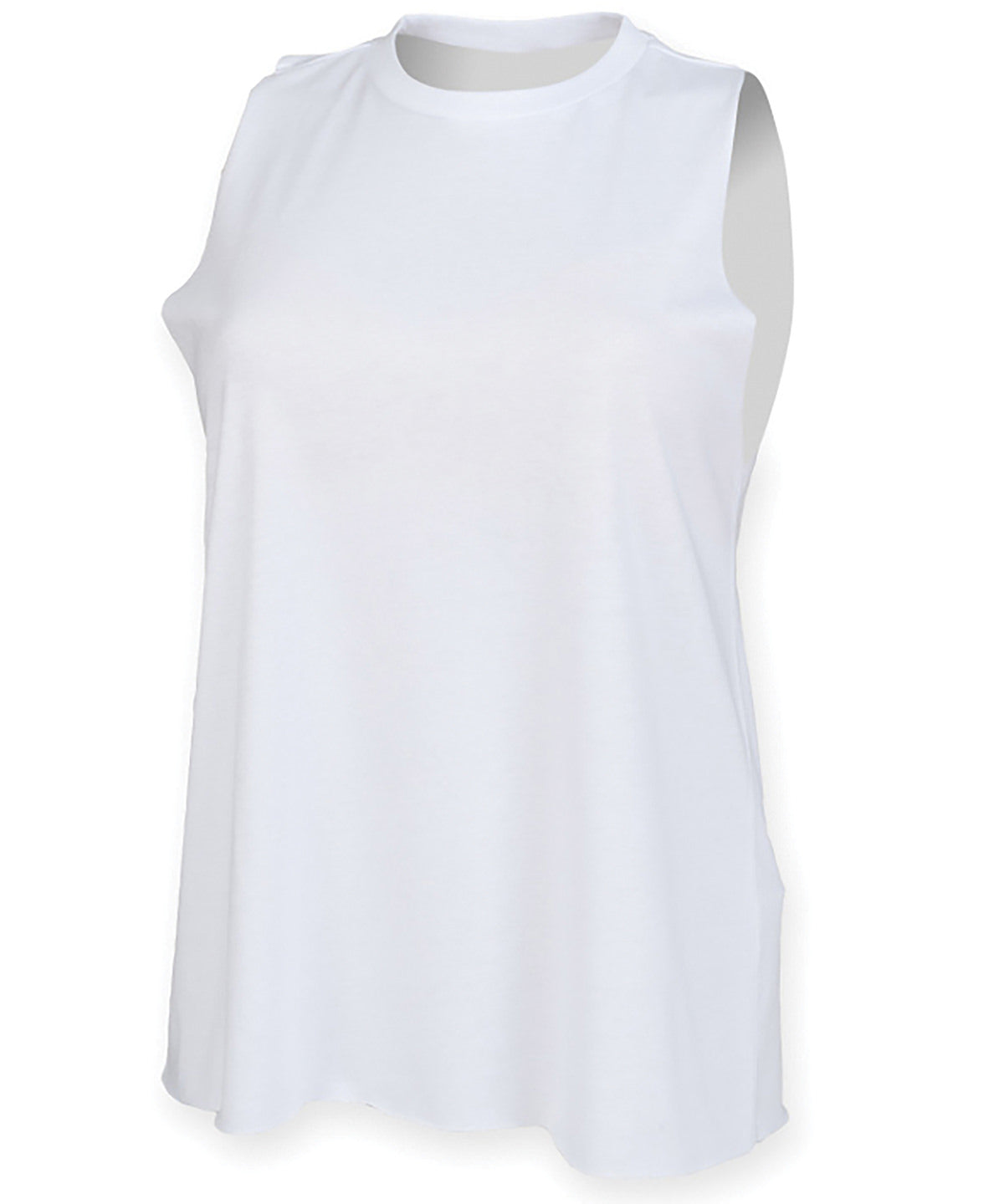 High neck vest | white