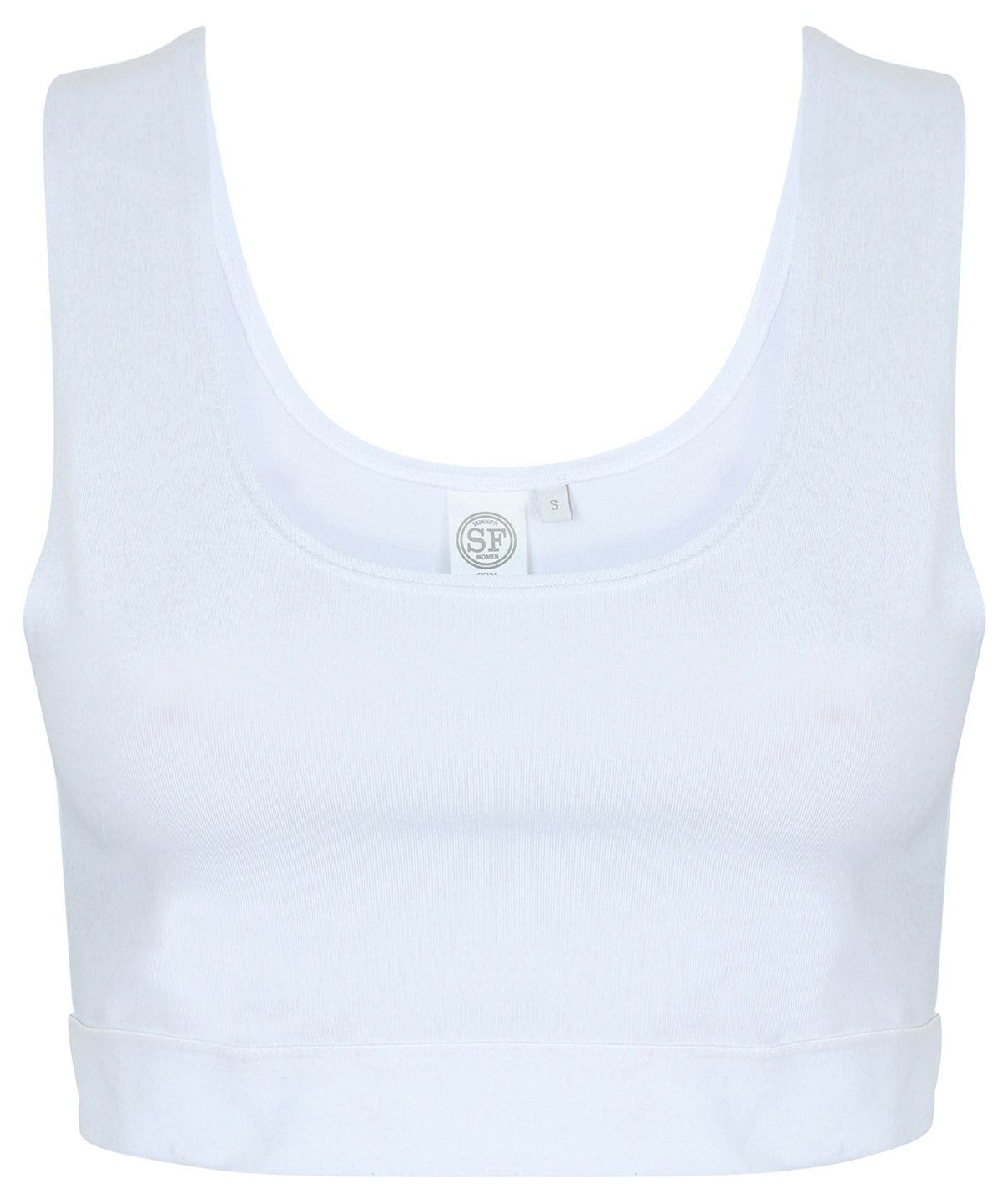 Womens fashion crop top | white/white